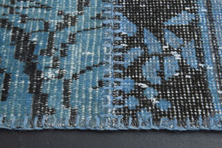 Handmade Vintage Blue Area Rug - Thumbnail