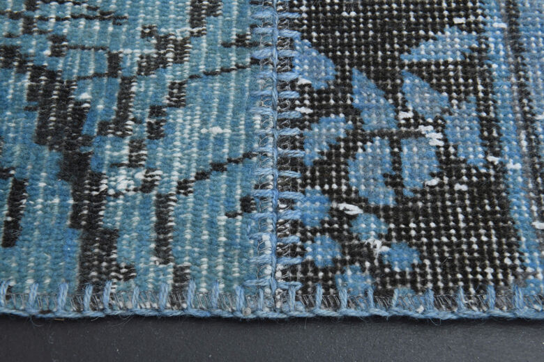 Handmade Vintage Blue Area Rug