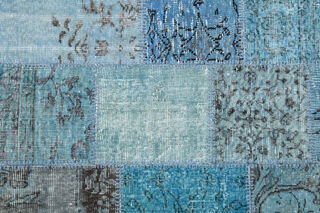 Handmade Vintage Blue Area Rug - Thumbnail