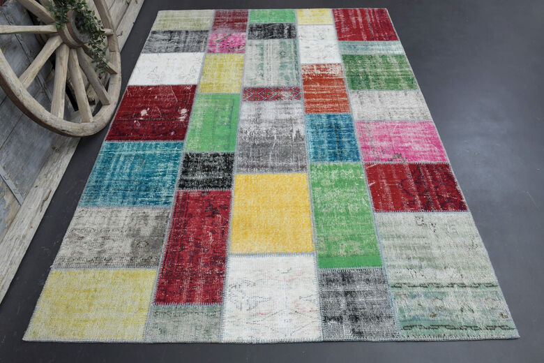 Patchwork Vintage Turkish Rug