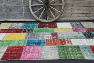 Patchwork Vintage Turkish Rug - Thumbnail