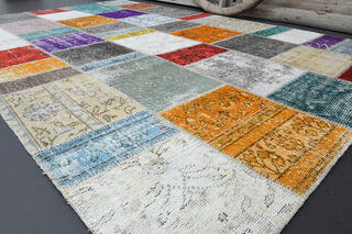 Handmade Vintage Light Colors Area Rug - Thumbnail