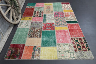 Handmade Patchwork Area Rug - Thumbnail