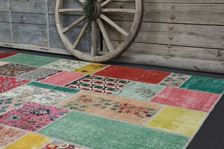 Handmade Patchwork Area Rug - Thumbnail