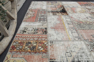 Handmade Vintage Large Area Rug - Thumbnail