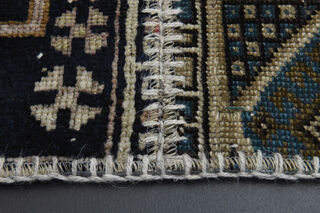 Handmade Vintage Brownish Area Rug - Thumbnail