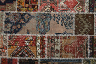 Handmade Vintage Brownish Area Rug - Thumbnail