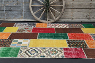 Handmade Vintage Patchwork Rug - Thumbnail