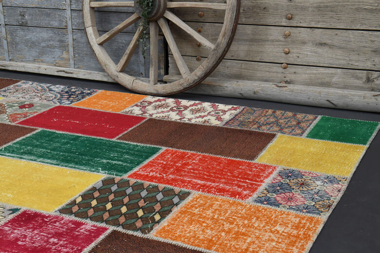 Handmade Vintage Patchwork Rug