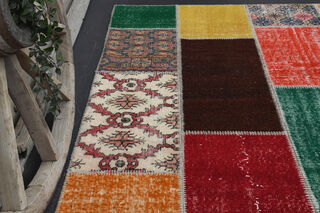 Handmade Vintage Patchwork Rug - Thumbnail