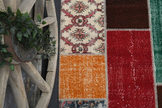 Handmade Vintage Patchwork Rug - Thumbnail