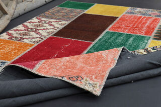 Handmade Vintage Patchwork Rug - Thumbnail