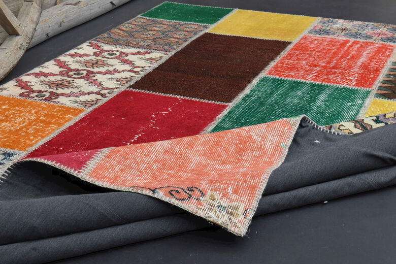 Handmade Vintage Patchwork Rug