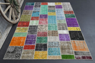 Handmade Vintage Large Area Rug - Thumbnail