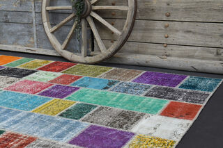 Handmade Vintage Large Area Rug - Thumbnail