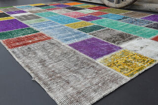 Handmade Vintage Large Area Rug - Thumbnail