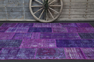 Handmade Vintage Area Patchwork Rug - Thumbnail