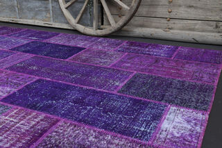 Handmade Vintage Area Patchwork Rug - Thumbnail