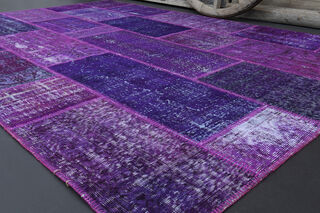 Handmade Vintage Area Patchwork Rug - Thumbnail