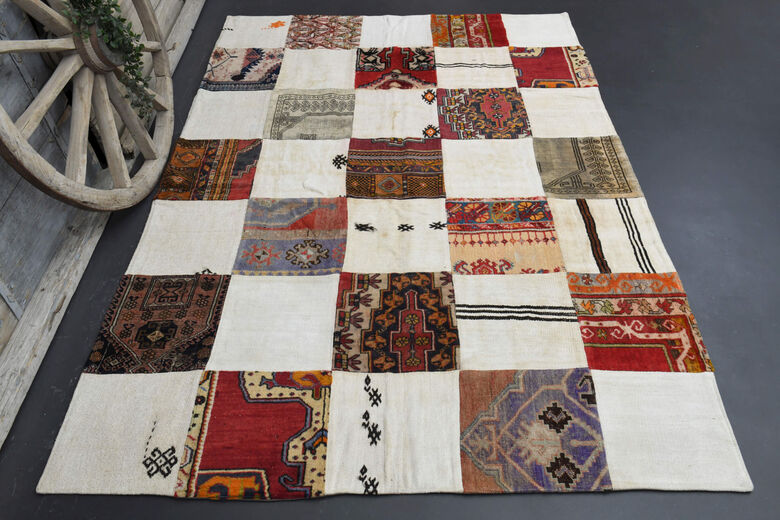 Handmade Vintage Boho Rug