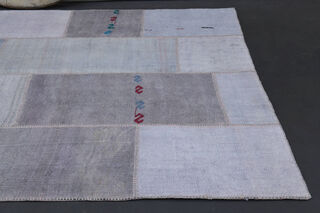 Handmade Vintage Patchwork Area Rug - Thumbnail