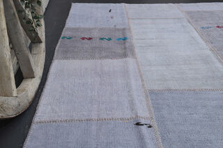 Handmade Vintage Patchwork Area Rug - Thumbnail