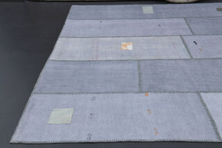 Ice Colored- Handmade Vintage Area Rug - Thumbnail