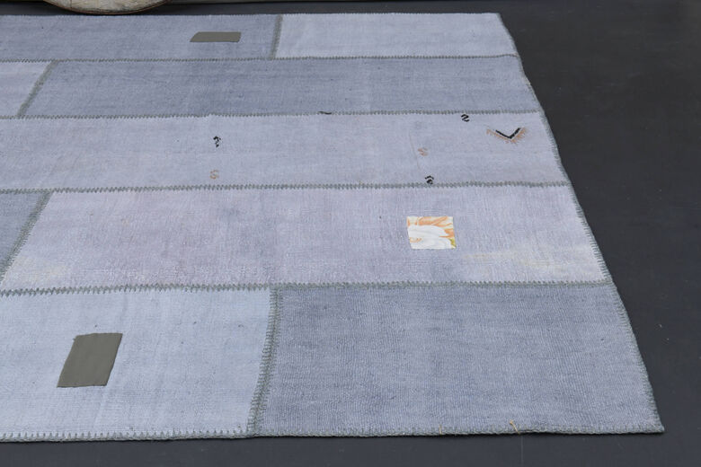 Ice Colored- Handmade Vintage Area Rug