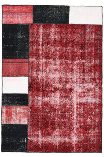 Authentic Patchwork Area Rug from 1970's - Thumbnail