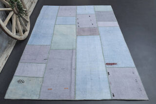 Ice Color - Patchwork Vintage Area Rug - Thumbnail