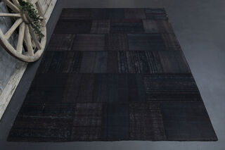 Patchwork Overdyed Kilim Area Rug - Thumbnail