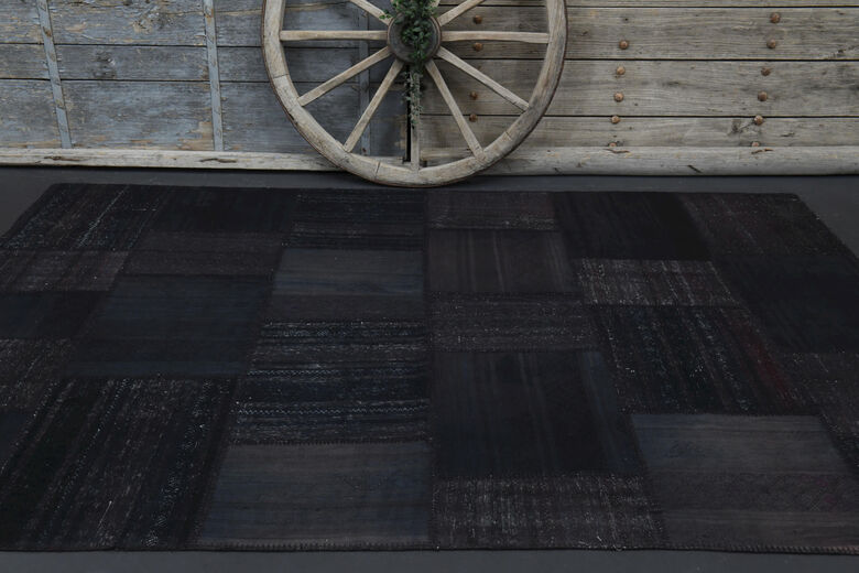 Patchwork Overdyed Kilim Area Rug