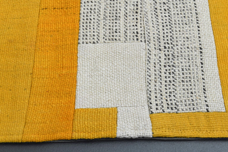 Tetris - Yellow Vintage Area Rug