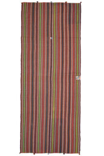 Striped Wide Rug Runner from 1970's - Thumbnail