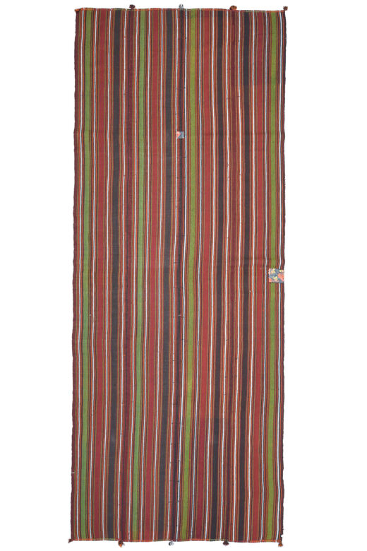 Striped Wide Rug Runner from 1970's