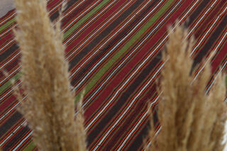 Striped Wide Rug Runner from 1970's - Thumbnail