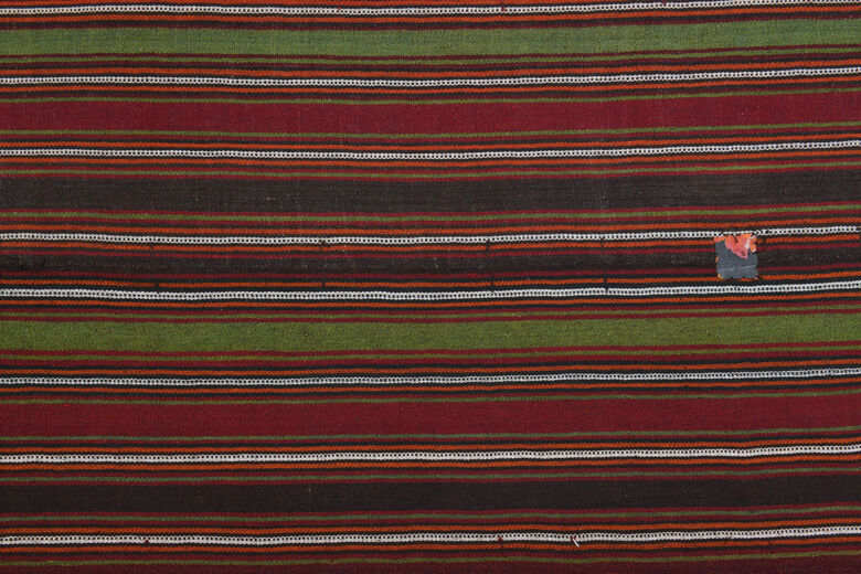 Striped Wide Rug Runner from 1970's