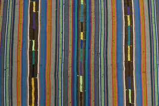 Striped Kilim Vintage Area Rug - Thumbnail