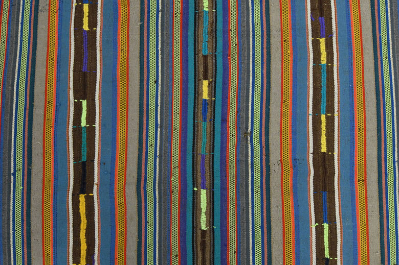 Striped Kilim Vintage Area Rug