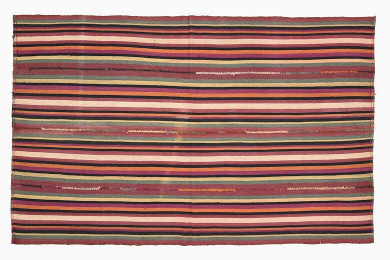Flatweave Striped Vintage Rug