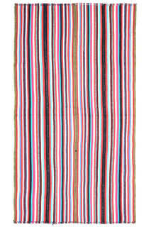 Striped Kilim Vintage Rug - Thumbnail