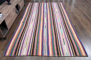 Striped Vintage Kilim Rug - Thumbnail