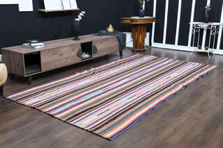 Striped Vintage Kilim Rug - Thumbnail