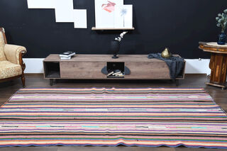 Striped Vintage Kilim Rug - Thumbnail