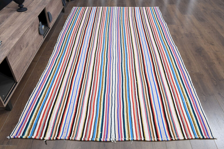 Stiped Flatweave Vintage Rug