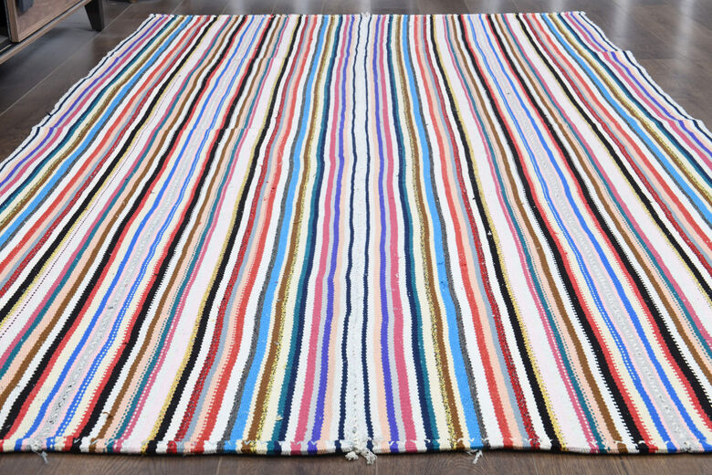 Stiped Flatweave Vintage Rug