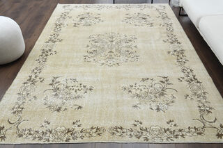 Handmade Vintage Oushak Area Rug - Thumbnail