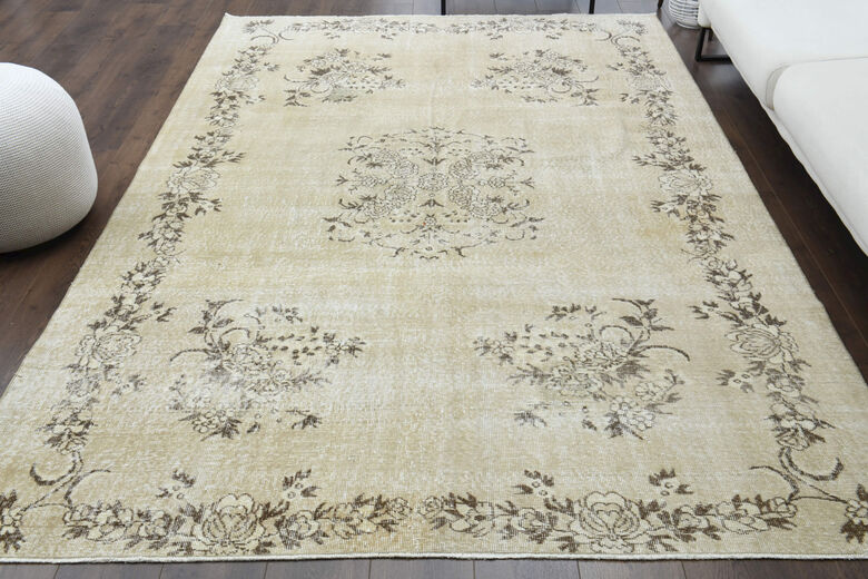 Handmade Vintage Oushak Area Rug