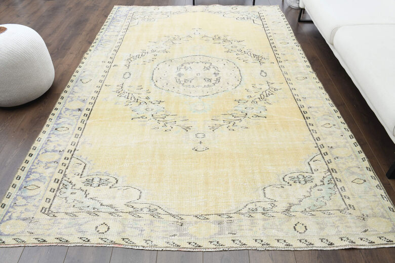 Muted Vintage Area Anatolian Rug