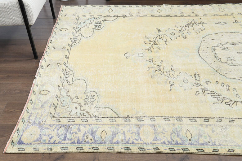 Muted Vintage Area Anatolian Rug